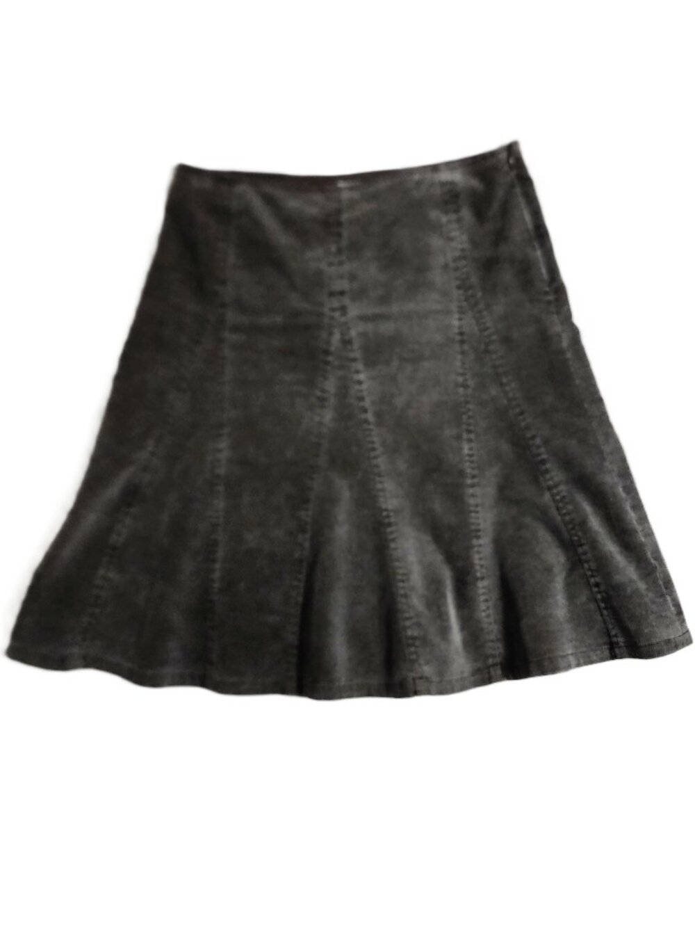 Gap Women's Gray A-Line Corduroy Side Zip Closure Knee Length Size 2